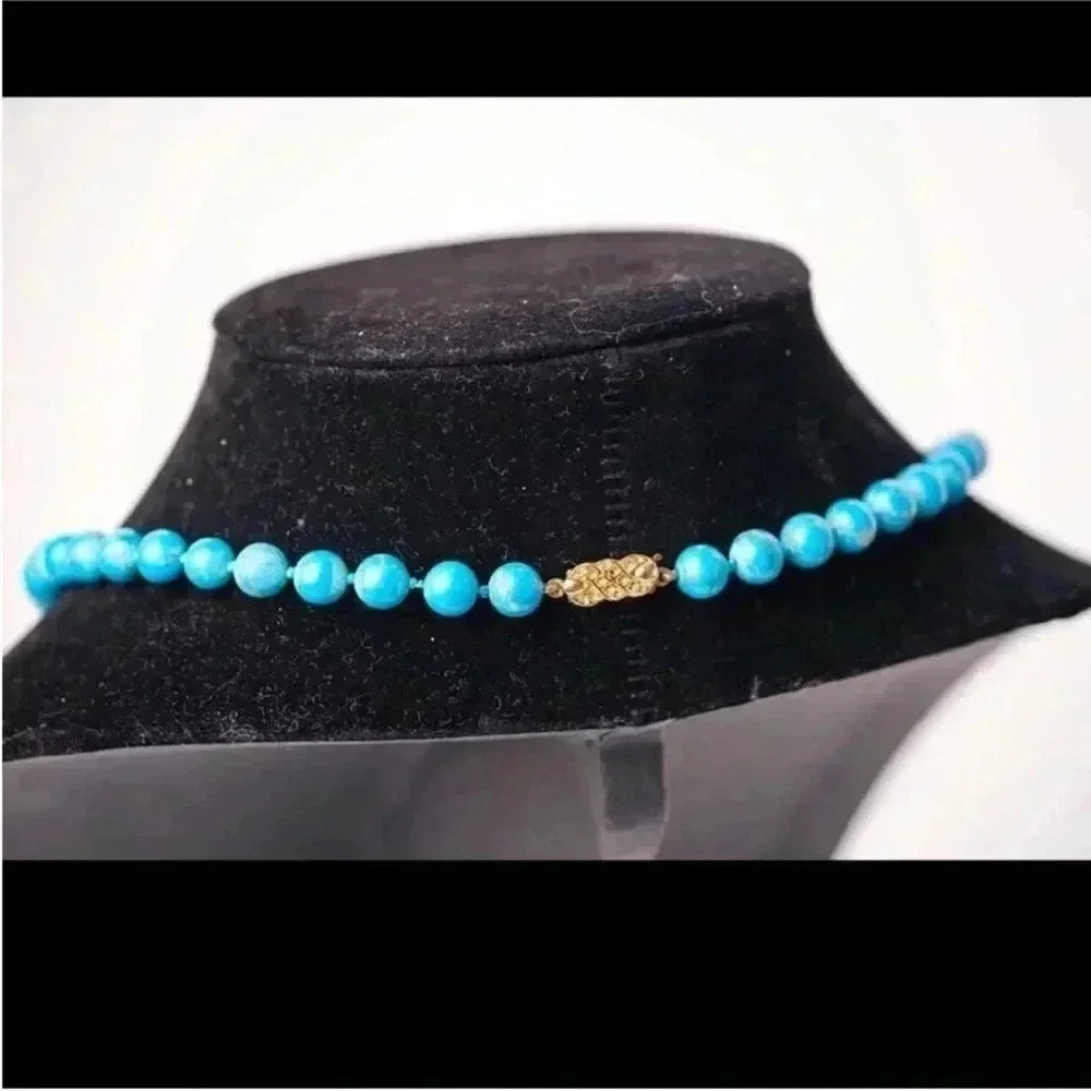 Cinderella inspired Vintage Howlite statement necklace Super Delicate - Picture 5 of 16